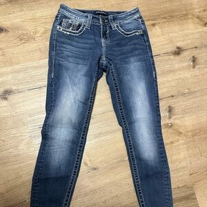 Vigoss The New York Jean Women 0 L30 Med Blue Heritage Fit Skinny